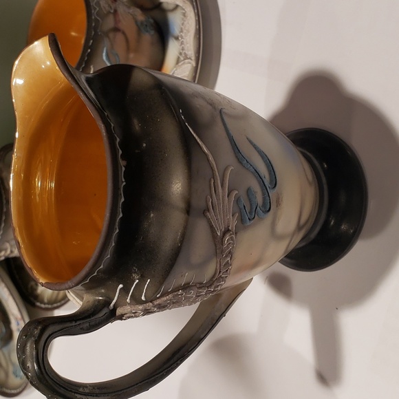 Demitasse Textured White Dragon Set - Picture 5 of 8